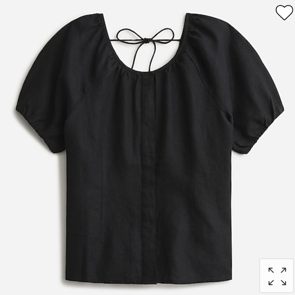J. Crew V-back Linen Top